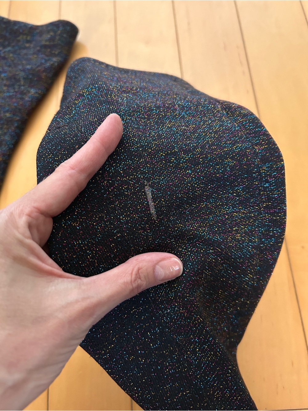 Zara Black Glitter Over-the-Knee Flat Boots - Picture 9 of 11
